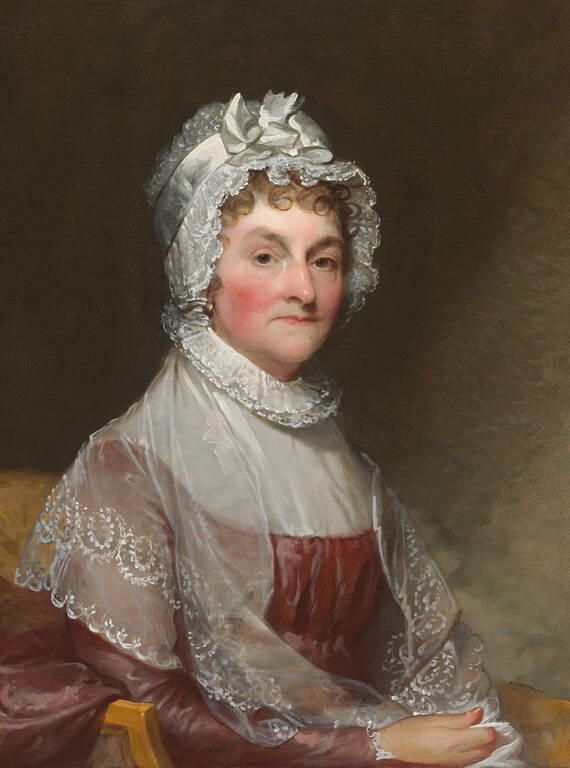 <p>Abigail Adams, the influential wife of the second president, by artist Gilbert Stuart.</p>